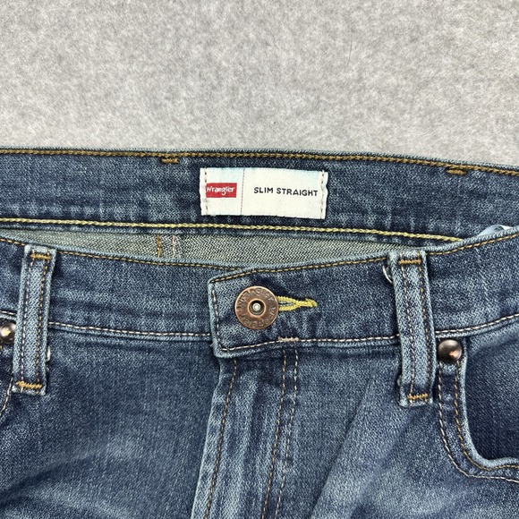 Wrangler Men's Slim Straight Jeans Size‎ 36x32 - Picture 8 of 10